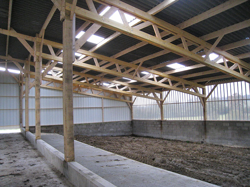 Hangar agricole avec ferme - ABT Construction Bois