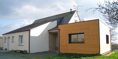 Extension maison bardage bois naturel